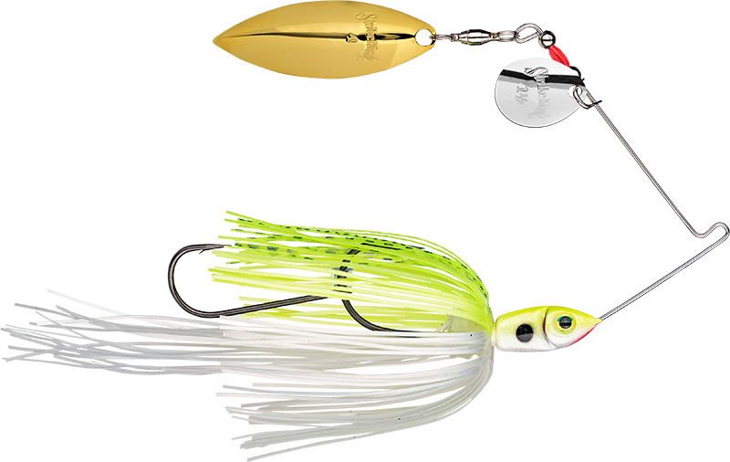 Strike King Premier Plus Spinnerbait - 1/4oz - Chartreuse/White