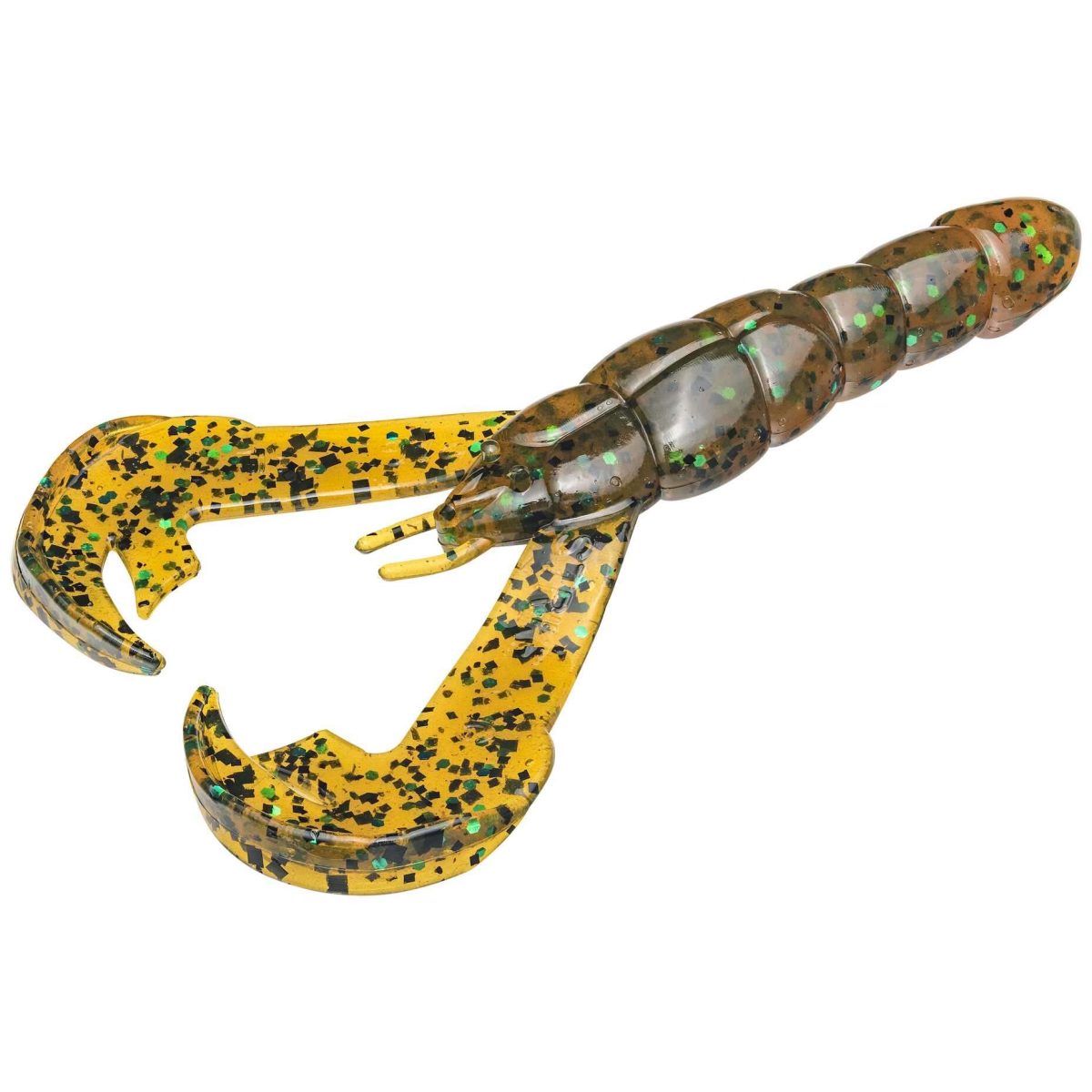 Strike King RGCRW Rage Tail Craw - Amber Green Black