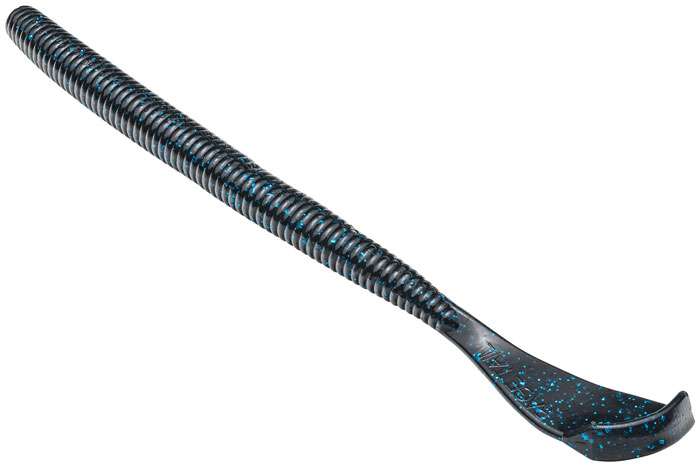 Strike King Rage Cut-R Worm - 7in - Black Blue Flake