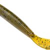 Strike King Rage Ned Cut-R Worm - 3in - Green Pumpkin