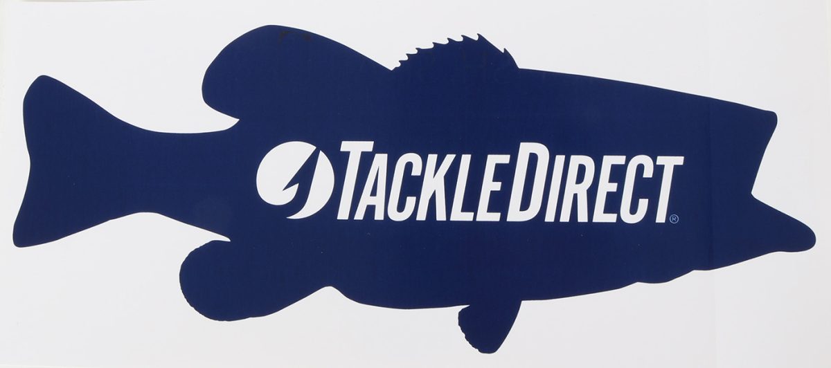 TackleDirect Bass Decal - 10" - Navy on White