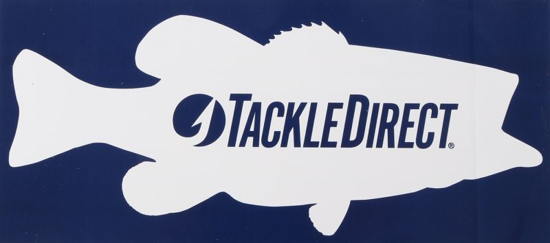 TackleDirect Bass Decal - 10" - White on Navy