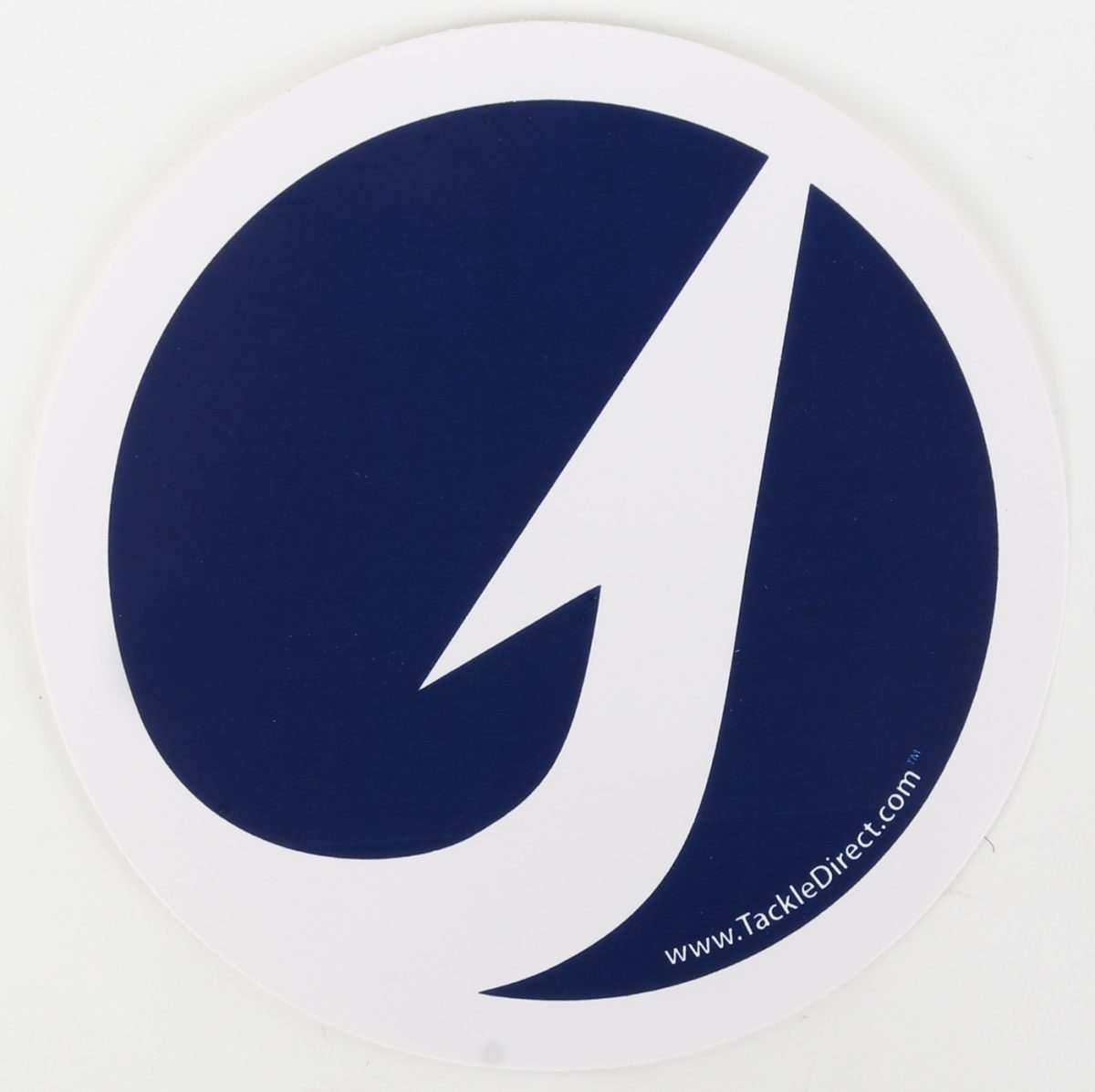 TackleDirect Hook Decal - 4" - White on Navy