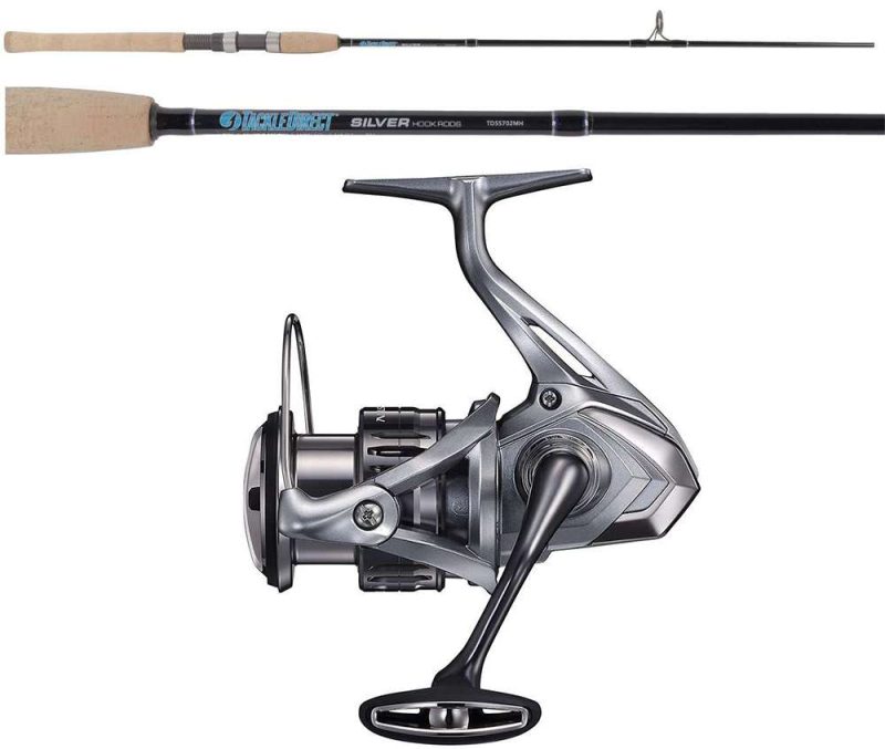 TackleDirect NAS4000XGFC / TDSS702MH Silver Hook Spinning Combo