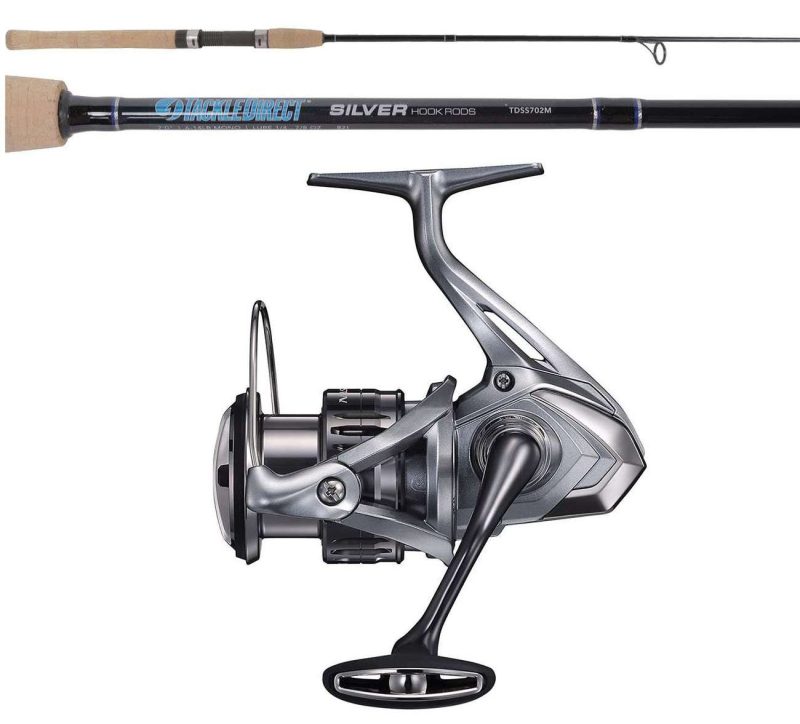 TackleDirect NASC3000HGFC/TDSS702M Silver Hook Spinning Combo