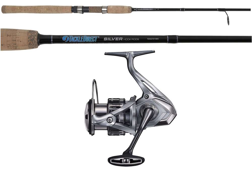 TackleDirect NASC5000XGFC/TDSS701MH Silver Hook Spinning Combo