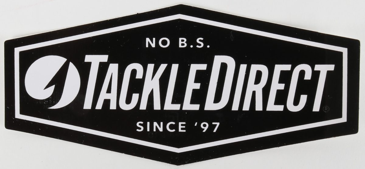 TackleDirect No B.S. Decal - 4" - White on Black