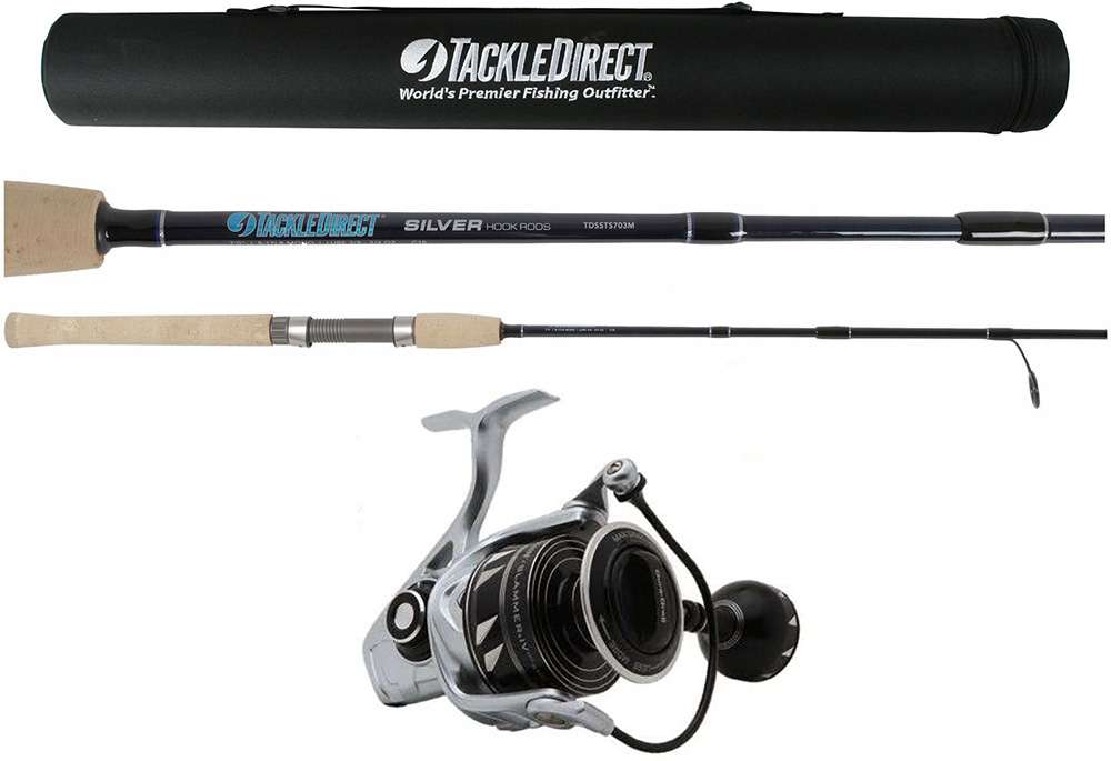 TackleDirect SLAIV2500DX/TDSSTS703M Silver Hook Spinning Combo