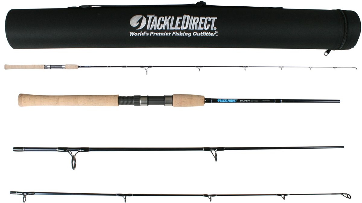 TackleDirect Silver Hook Series 3PC Travel Rod - 7 ft. - TDSSTS703MH