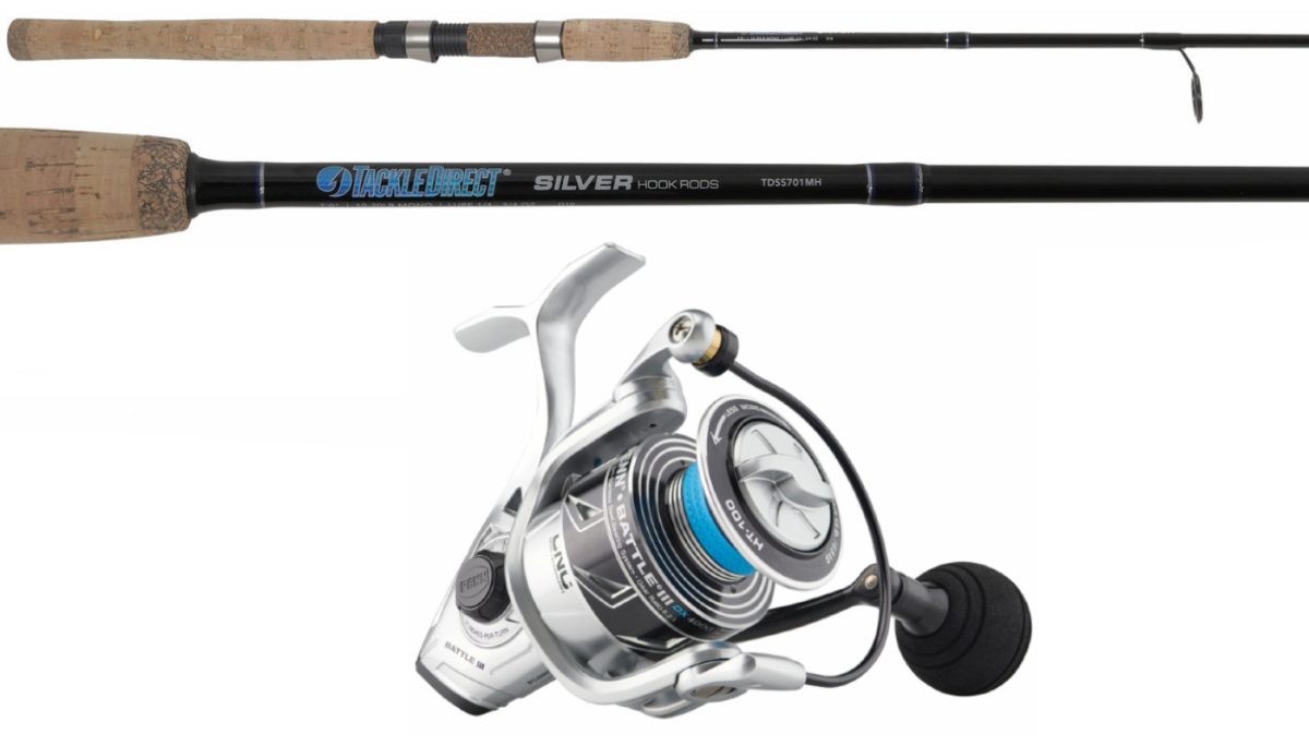 TackleDirect Silver Hook/Penn BTLIII4000DX Battle III DX Spinning Combo