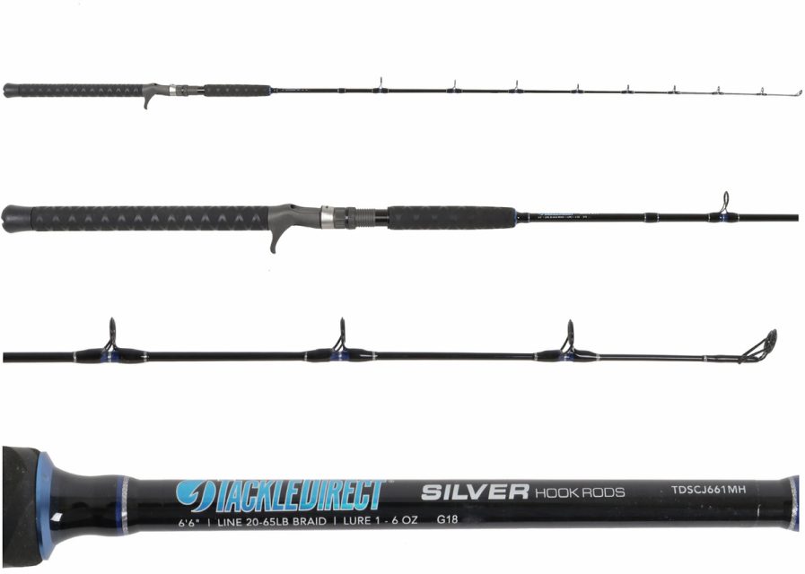 TackleDirect TDSCJ661MH Silver Hook Conventional Jigging Rod