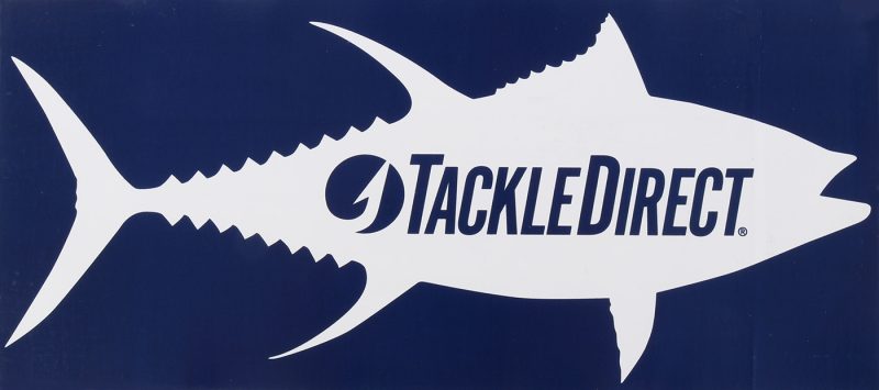 TackleDirect Tuna Decal - 10" - White on Navy - TD10NavyBackTuna