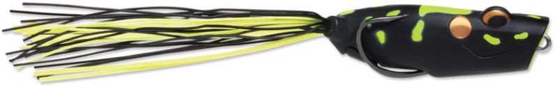 Terminator Popping Frog Lure Black Chartreuse Leopard - TPF25 Black Chartreuse Leopard