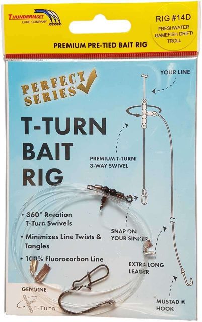 Thundermist T-Turn Bait Rig #14D - Freshwater Game Fish Drift/Troll