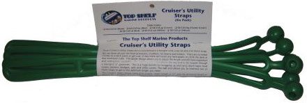 Top Shelf Marine Cruiser's Utility Straps - Green - 6 Pack