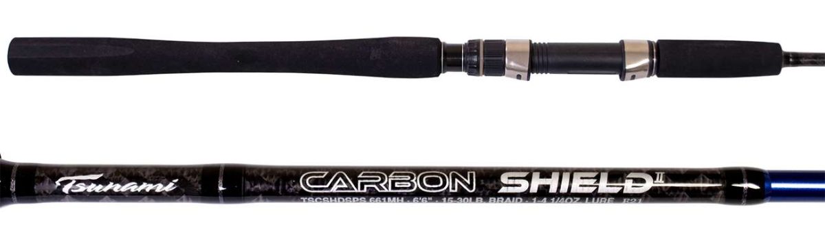 Tsunami Carbon Shield II Slow Pitch Spinning Rod - TSCSHDIISPS-701HB