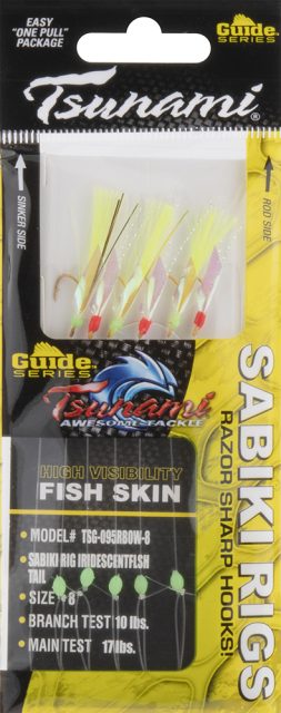 Tsunami Guide Series Flash Tail Sabiki Rig - Iridescent Rainbow - 8