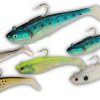 Tsunami SS9 Soft Bait Swim Shad HD Hook Lure 4-Golden Bunker w/ Spots - SS9 4-Golden Bunker w/ Spots