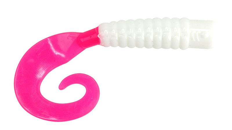 Tsunami Tidal Grub - 4in - Pink/White