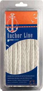 Unicord 3 Strand Twisted White Nylon Anchor Line - 3/8" x 50' - 300501