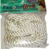 Unicord 3 Strand Twisted White Nylon Fender Line - 1/4" x 6' - 601141