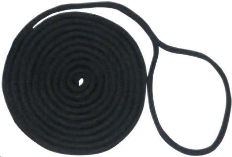 Unicord Double Braid Nylon Dock Line - 1/2 in. x 15 ft. - Black