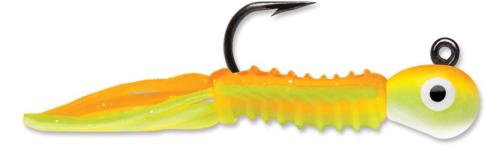 VMC TWDJ Tungsten Wingding Jig - 1/16oz - Orange Chartreuse Glow