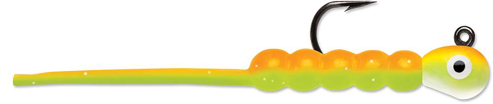 VMC Tungsten Wax Tail Jig - 1/16oz - Orange Chartreuse Glow