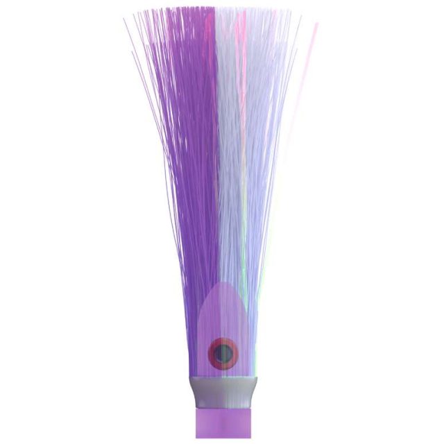 WolfPack Tackle Ahi Head - 2oz - Glow Purple - Crystal/Purple Hair