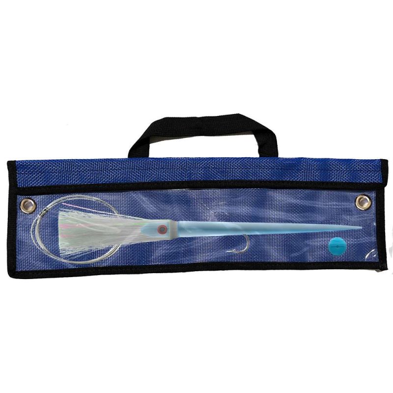 WolfPack Tackle Ahi Rigged Trolling Lure 3.5oz Glow Blue Crystal