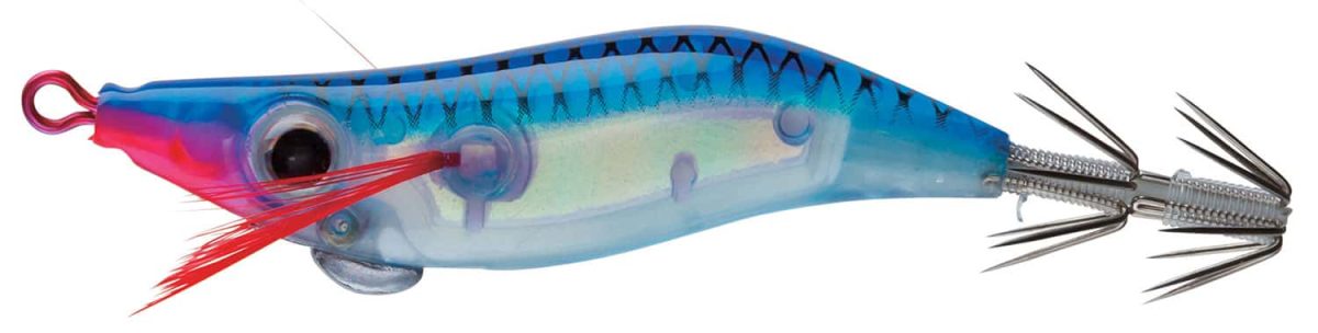 Yo-Zuri A1696 Mini Squid Jig Aurora Lure Luminous Blue - A1696 Luminous Blue