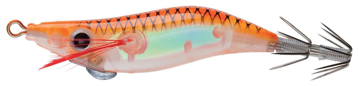 Yo-Zuri A1696 Mini Squid Jig Aurora Lure Luminous Orange - A1696 Luminous Orange