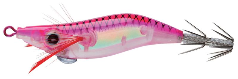 Yo-Zuri A1696 Mini Squid Jig Aurora Lure Luminous Pink - A1696 Luminous Pink