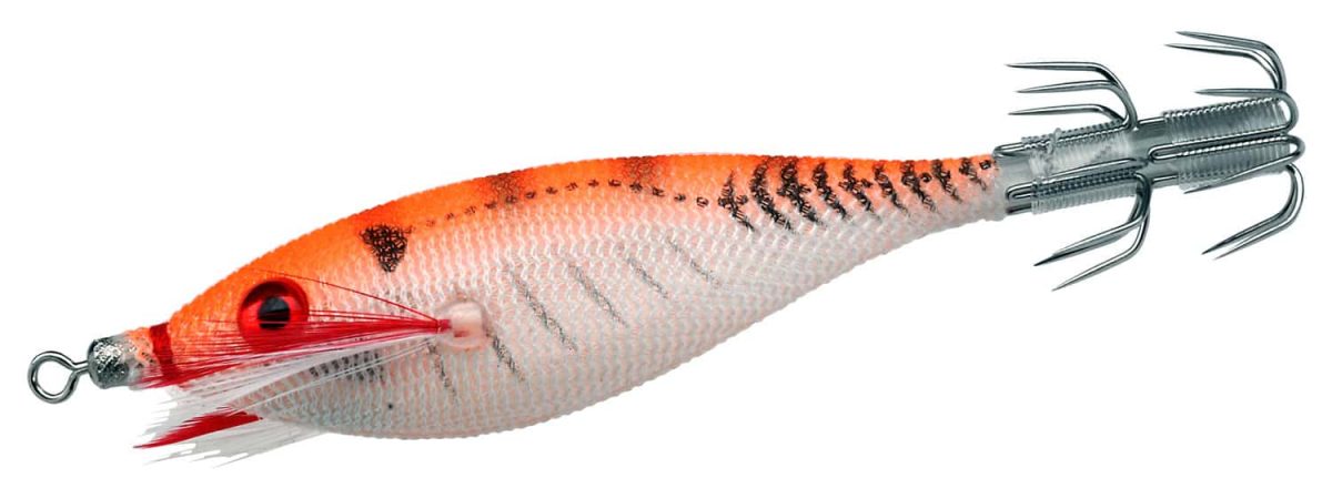 Yo-Zuri A1703 Squid Jig Ultra Cloth SSS Lure Clear Luminous Orange - A1703 Clear Luminous Orange