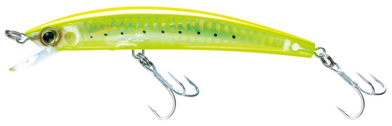 Yo-Zuri F1146 Crystal 3D Minnow GHCS Chartreuse Silver - F1146 GHCS Chartreuse Silver