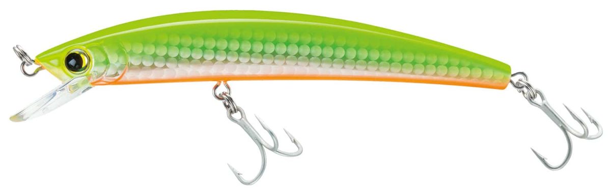 Yo-Zuri R1125 Crystal Minnow Floating Lure HCL Holographic Chartreuse - R1125 HCL Holographic Chartreuse