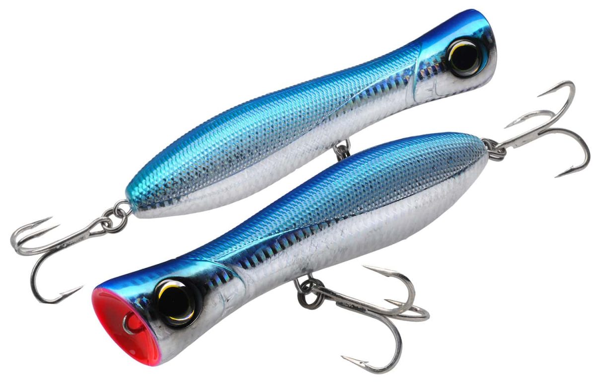 Yo-Zuri R1154 Bull Pop Lure Holographic Blue - R1154 Holographic Blue