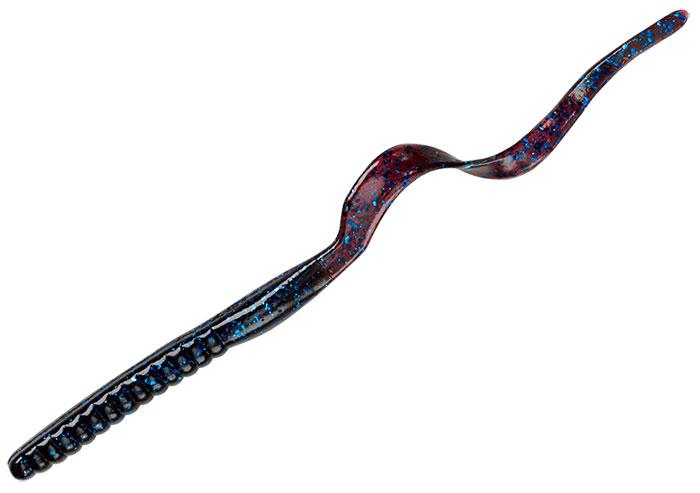 Yum Ribbon Tail Worm - 7.5in - Blue Fleck