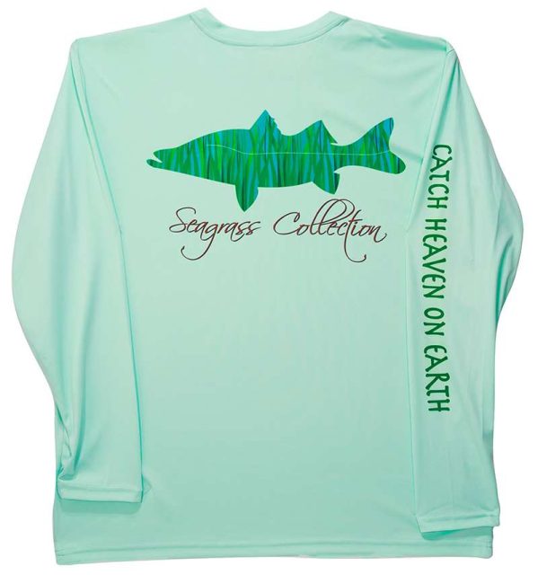 iBig Seagrass Snook Performance Long Sleeve Shirt - Seafoam - Medium