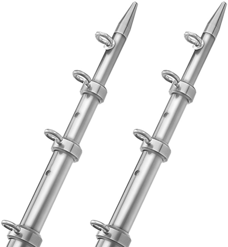 TACO 15' 1-1/2" Tele-Outrigger Poles Silver/Silver - - OT-0542VEL15-HD